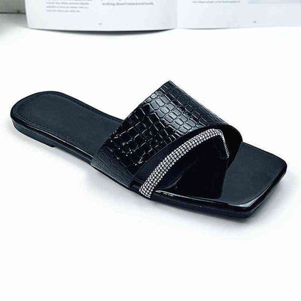 slippers ladies silppers summer seaside women shoe design flat bottom square toe soft shiny rhinstones street woman slides 220530, Black
slippers ladies silppers summer seaside women shoe design flat bottom square toe soft shiny rhinstones street woman slides 220530, Black