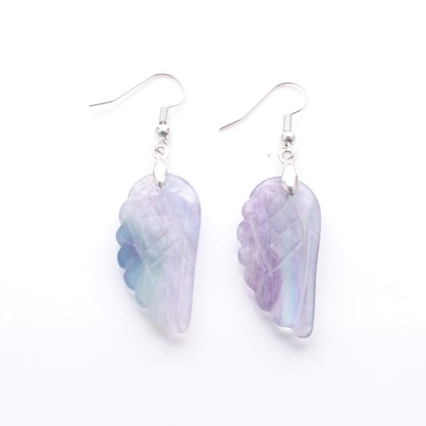 women's dangle earring carved angel wings hanging drop earrings natural stone flourite reiki chakra fashion statement jewelry dr3302, Silver
women's dangle earring carved angel wings hanging drop earrings natural stone flourite reiki chakra fashion statement jewelry dr3302, Silver