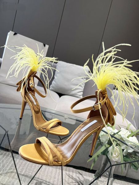 the latest metal buckle open toe word belt sandals 10cm women's silk fabric luxury designer high heels original box transportation, Black
the latest metal buckle open toe word belt sandals 10cm women's silk fabric luxury designer high heels original box transportation, Black