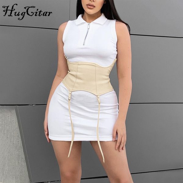 2022 summer women turn down collar sleeveless mini dress corset patchwork zipper bodycon streetwear casual y2k, Black;gray
2022 summer women turn down collar sleeveless mini dress corset patchwork zipper bodycon streetwear casual y2k, Black;gray