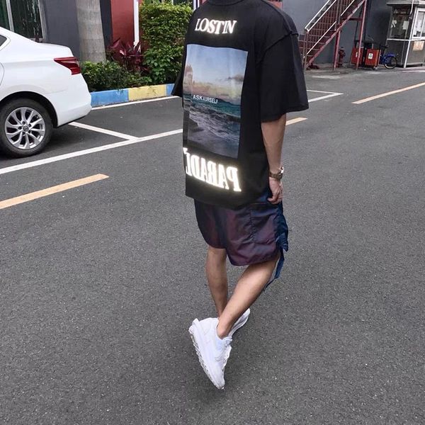 short-sleeved t-shirt women tide brand colorful loose casual men t shirt, White;black
short-sleeved t-shirt women tide brand colorful loose casual men t shirt, White;black