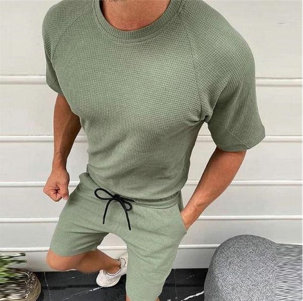 waffle pattern tracksuit for men 2 piece set fashion clothing summer casual shorts t-shirt set men's solid suit color streetwear clothe, Gray
waffle pattern tracksuit for men 2 piece set fashion clothing summer casual shorts t-shirt set men's solid suit color streetwear clothe, Gray