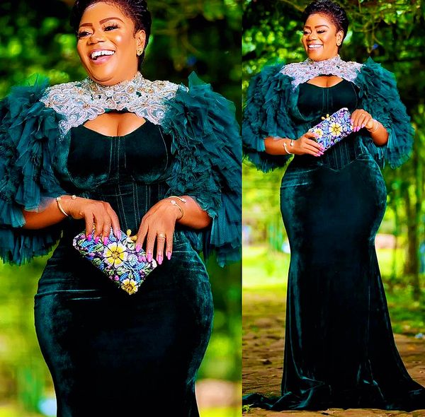 2022 plus size arabic aso ebi mermaid hunter green prom dresses lace beaded evening formal party second reception birthday engagement gowns, Black
2022 plus size arabic aso ebi mermaid hunter green prom dresses lace beaded evening formal party second reception birthday engagement gowns, Black