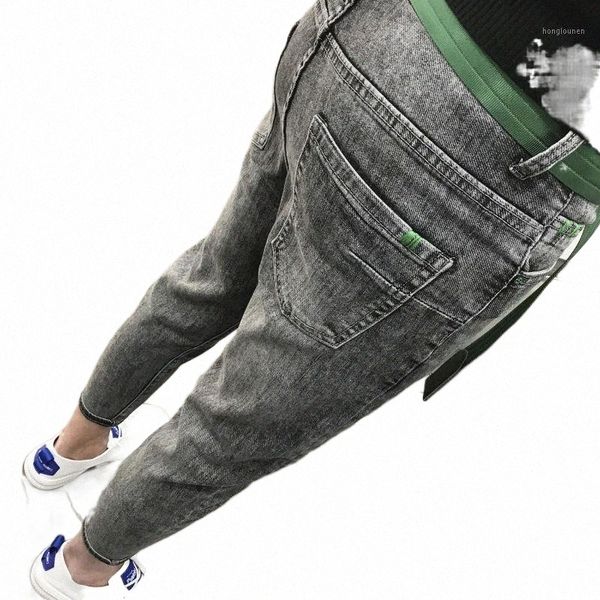 diagonal pockets black gray slightly feet slim jeans men's trendy autumn korean all-match trousers for young students society t81o#, Blue
diagonal pockets black gray slightly feet slim jeans men's trendy autumn korean all-match trousers for young students society t81o#, Blue