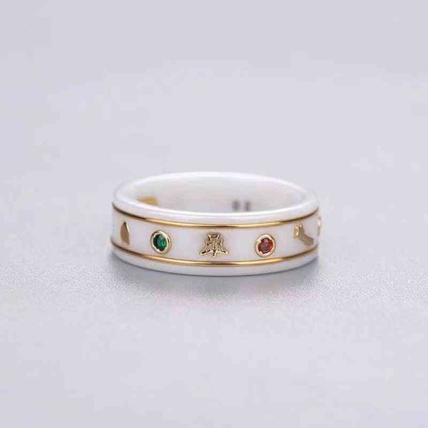 2023 designer new fashion jewelry gujia s925 silver double letter black white ceramic ring 18k bee planet men's and women's same c
2023 designer new fashion jewelry gujia s925 silver double letter black white ceramic ring 18k bee planet men's and women's same c