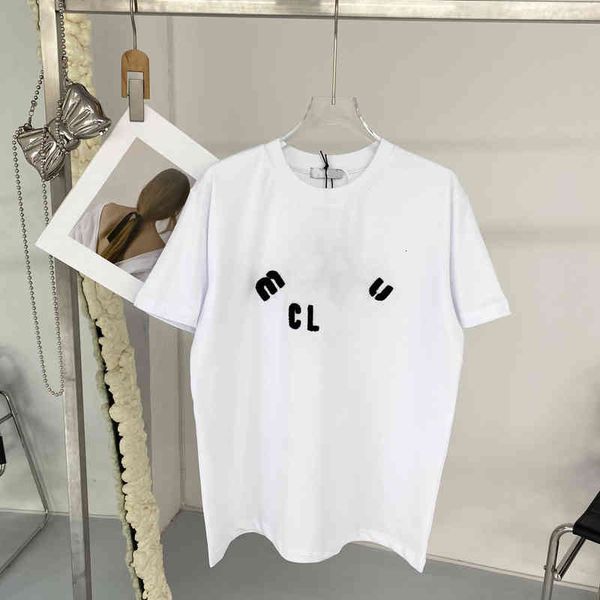 women's t-shirt spring and summer fashion brand miu family round neck cotton letter towel embroidered t-shirt casual slim couple short, White
women's t-shirt spring and summer fashion brand miu family round neck cotton letter towel embroidered t-shirt casual slim couple short, White