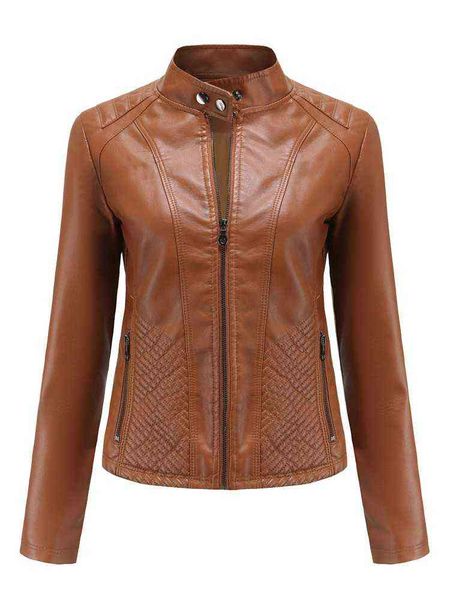 womens leather jackets and coats spring autumn long sleeve fashion basic motorcycle jackets female streetwear casual outwear l220728, Black
womens leather jackets and coats spring autumn long sleeve fashion basic motorcycle jackets female streetwear casual outwear l220728, Black