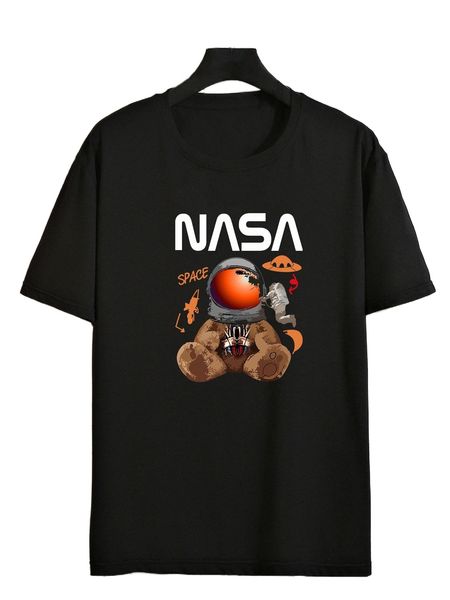 men letter & cartoon graphic tee i2yb#, White;black
men letter & cartoon graphic tee i2yb#, White;black