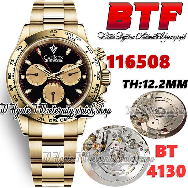 btf better factory bt116508 mens watch cal.4130 sa4130 chronograph automatic th 12.2mm black champagne stick dial 904l oystersteel gold brac, Slivery;brown
btf better factory bt116508 mens watch cal.4130 sa4130 chronograph automatic th 12.2mm black champagne stick dial 904l oystersteel gold brac, Slivery;brown