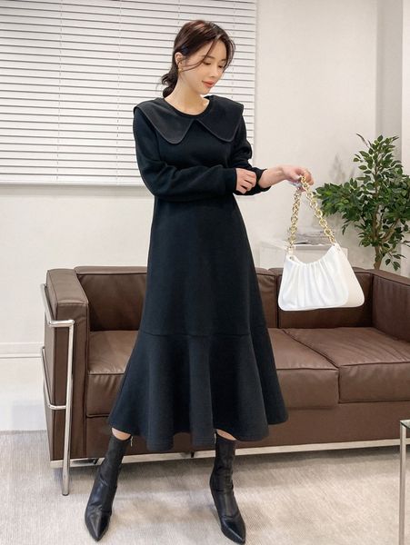 dazy sailor collar thermal lined dress m3wi#, Black;gray
dazy sailor collar thermal lined dress m3wi#, Black;gray