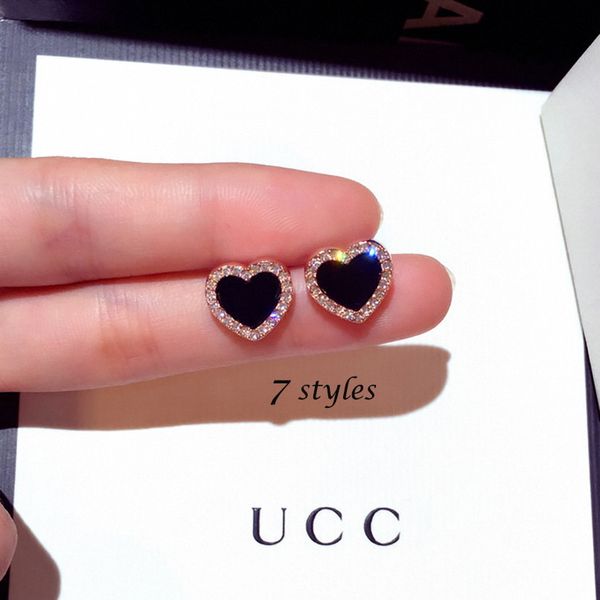 925 silver designer earring womens love heart stud love earrings for women girls rose gold classic diamond jewelry black fashion wedding gif, Golden;silver
925 silver designer earring womens love heart stud love earrings for women girls rose gold classic diamond jewelry black fashion wedding gif, Golden;silver