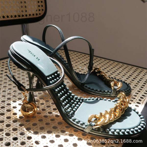 sandals designer b family light luxury thin heel sandals 2022 summer new chain buckle simple wind open toe massage sole roman women's s, Black
sandals designer b family light luxury thin heel sandals 2022 summer new chain buckle simple wind open toe massage sole roman women's s, Black