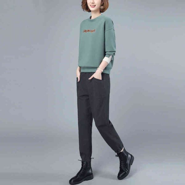 women's two piece pants leisure fashion sportswear suit women's spring age reduction foreign style early autumn professional two-p, White
women's two piece pants leisure fashion sportswear suit women's spring age reduction foreign style early autumn professional two-p, White
