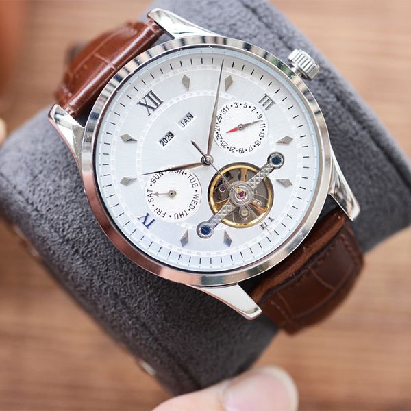 mens watch automatic mechanical watches 41mm for men fashion wristwatches business wristwatch leather strap montre de luxe hollow out, Slivery;brown
mens watch automatic mechanical watches 41mm for men fashion wristwatches business wristwatch leather strap montre de luxe hollow out, Slivery;brown