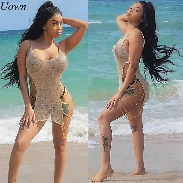 casual dresses shiny summer women beach dress backless gold iron chain cutout hollow out crochet bodycon mini vestidos wear, Black;gray
casual dresses shiny summer women beach dress backless gold iron chain cutout hollow out crochet bodycon mini vestidos wear, Black;gray