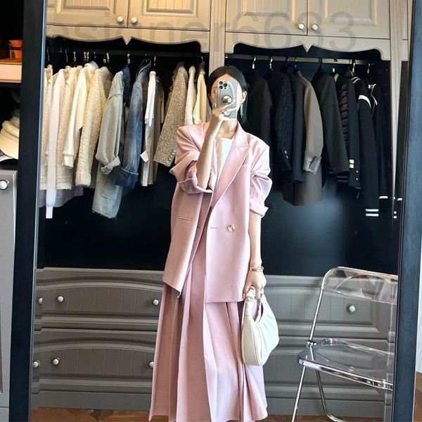 women's two piece pants designer 10138# early spring design sense pink light cooked royal sister suit pleated skirt 59mi, White
women's two piece pants designer 10138# early spring design sense pink light cooked royal sister suit pleated skirt 59mi, White