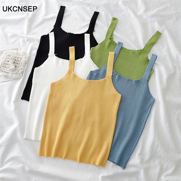 women crop knitted club tank female solid crop 2020 summer strap for women clothes casual camis t200706, White
women crop knitted club tank female solid crop 2020 summer strap for women clothes casual camis t200706, White