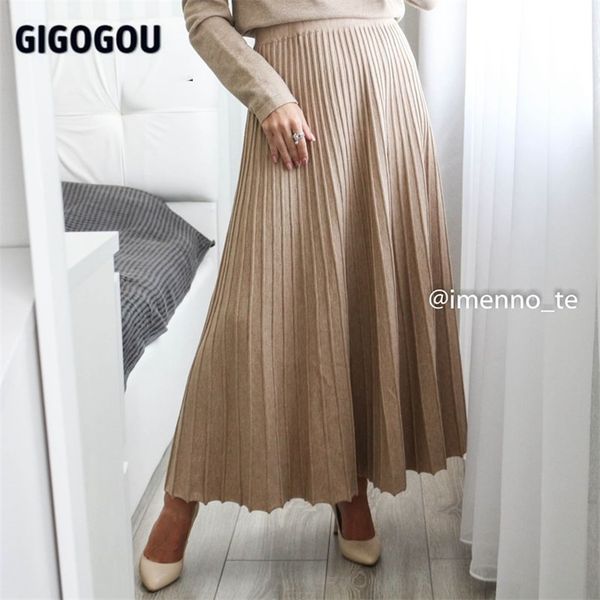 gigogou long women knitted a line skirts autumn winter elastic high waist pleated skirt highstreet midi femme 220408, Black
gigogou long women knitted a line skirts autumn winter elastic high waist pleated skirt highstreet midi femme 220408, Black