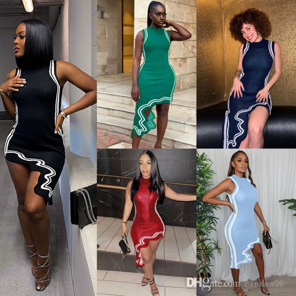 2022 womens summer irregular dressess new sleeveless sweater hollow stripe personalized round neck long dress, Black;gray
2022 womens summer irregular dressess new sleeveless sweater hollow stripe personalized round neck long dress, Black;gray
