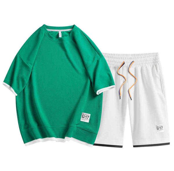 waffle short sleeved sweater shorts suit men's summer vacation 2 t-shirts with a handsome set of leisure sports t shirts for men t-shir, White;black
waffle short sleeved sweater shorts suit men's summer vacation 2 t-shirts with a handsome set of leisure sports t shirts for men t-shir, White;black