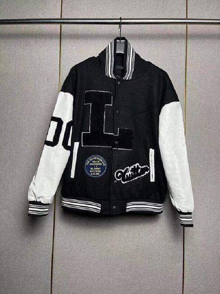 2022 street fashion catwalk jacket men's baseball uniform flat embroidery pull side high street jacket color black white size m-l-xl-xx, Black;brown
2022 street fashion catwalk jacket men's baseball uniform flat embroidery pull side high street jacket color black white size m-l-xl-xx, Black;brown