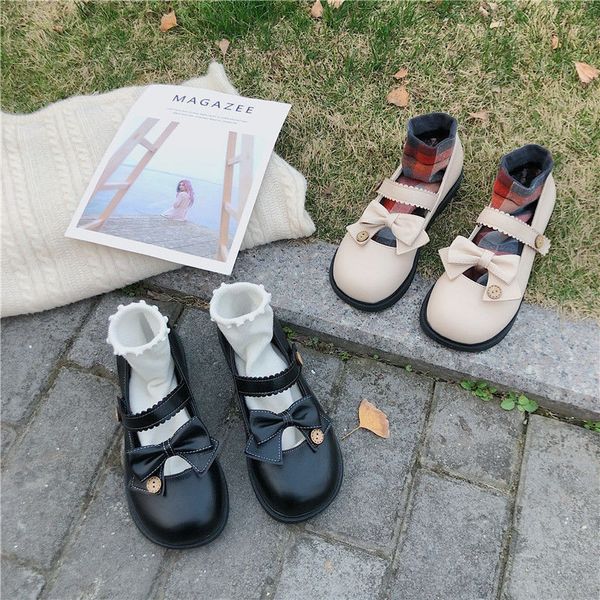lucu manis jepang ikatan simpul lolita mary jane sepatu untuk anak perempuan mode ujung bulat platform flat wanita kasual kulit loafers 2206, Black
lucu manis jepang ikatan simpul lolita mary jane sepatu untuk anak perempuan mode ujung bulat platform flat wanita kasual kulit loafers 2206, Black