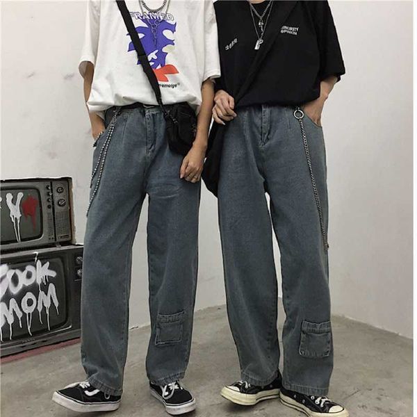 autumn korean winter ulzzang fashion retro small pocket casual wide leg jeans ins harajuku high waist hip hop women toursers 210608, Blue
autumn korean winter ulzzang fashion retro small pocket casual wide leg jeans ins harajuku high waist hip hop women toursers 210608, Blue
