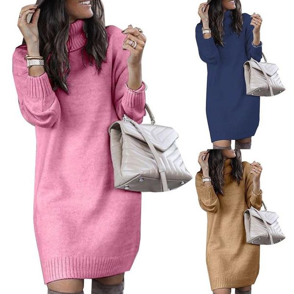 women sweater turtleneck long sleeve warm loose knitted knee length dress 220721, Black;gray
women sweater turtleneck long sleeve warm loose knitted knee length dress 220721, Black;gray