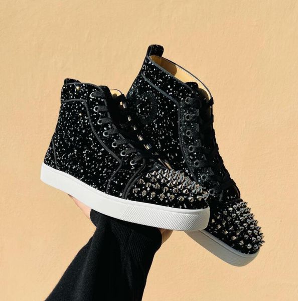 men's casual shoes spiked toe red sole junior degra rubber calfskin suede with a starry motif,luxury design outdoor sports trainers bot, Black
men's casual shoes spiked toe red sole junior degra rubber calfskin suede with a starry motif,luxury design outdoor sports trainers bot, Black