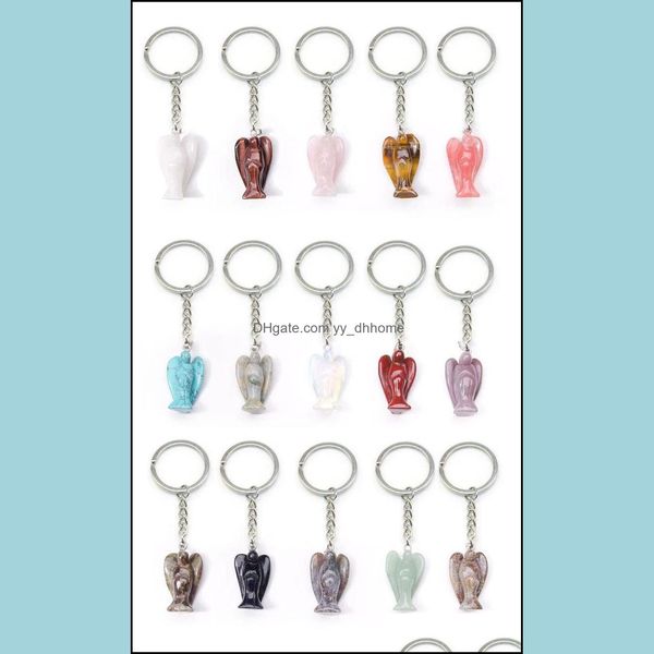 key rings jewelry natural stone angel sier color healing pink crystal car decor keyholder keychains for women yydhhome dro dhffd, Slivery;golden
key rings jewelry natural stone angel sier color healing pink crystal car decor keyholder keychains for women yydhhome dro dhffd, Slivery;golden