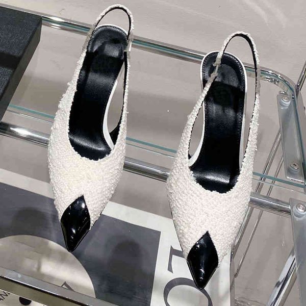 sandals pointed black high heels women's spring shallow mouth metal head thin heel back trip with baotou sandals
sandals pointed black high heels women's spring shallow mouth metal head thin heel back trip with baotou sandals