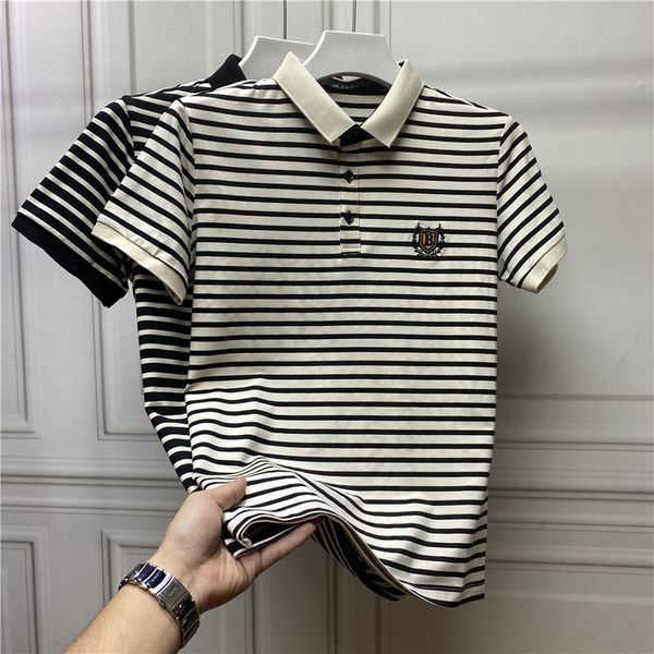 grade mens designer polo shirts new summer brand striped embroidery short sleeve casual male clothing 2022, White;black
grade mens designer polo shirts new summer brand striped embroidery short sleeve casual male clothing 2022, White;black