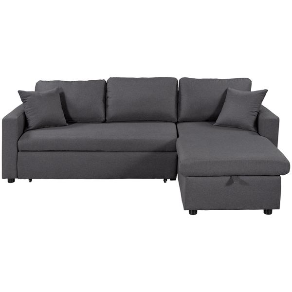 bedroom living room upholstery sleeper sectional sofa grey with storage space 2 tossing cushions
bedroom living room upholstery sleeper sectional sofa grey with storage space 2 tossing cushions