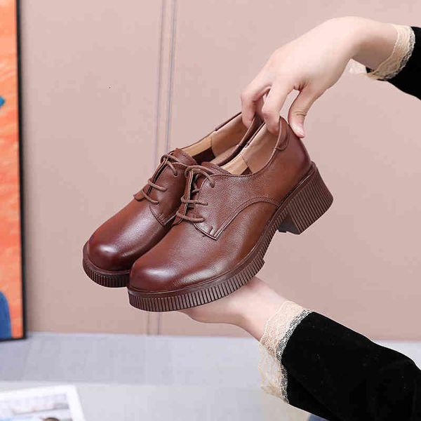 dress shoes spring round head front lace up cow leather single shoes simple and comfortable rubbing color thick heel large 43 women's i, Black
dress shoes spring round head front lace up cow leather single shoes simple and comfortable rubbing color thick heel large 43 women's i, Black