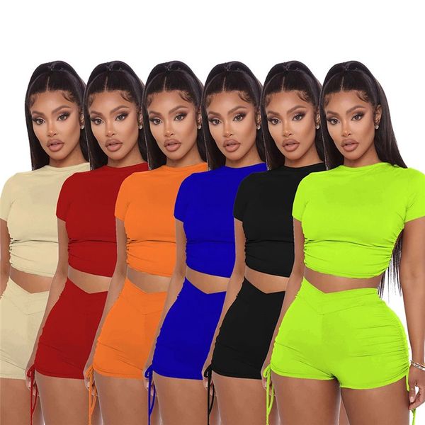 wholesale women sportswear summer solid tracksuits short sleeve backless t shirt shirring shorts two piece set casual outfits outdoor joggin, Gray
wholesale women sportswear summer solid tracksuits short sleeve backless t shirt shirring shorts two piece set casual outfits outdoor joggin, Gray