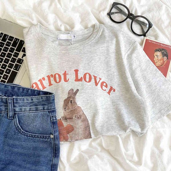 women's t-shirt 2022 self made straight shoulder simple flower gray cute cartoon rabbit inkjet print loose casual short sleeve r5y1, White
women's t-shirt 2022 self made straight shoulder simple flower gray cute cartoon rabbit inkjet print loose casual short sleeve r5y1, White
