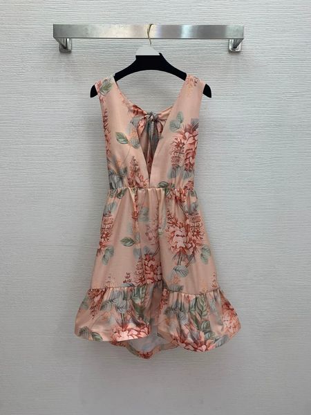 320 2022 spring summer brand same style dress sleeveless v neck a line luxury womens clothes flora print weini, Black
320 2022 spring summer brand same style dress sleeveless v neck a line luxury womens clothes flora print weini, Black