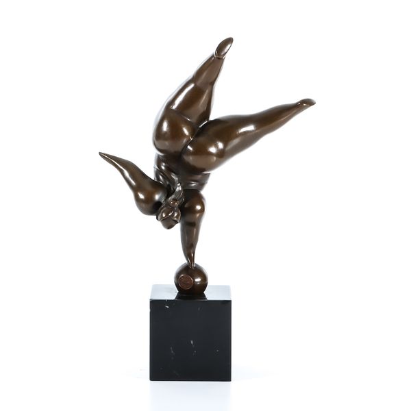 abstract fat lady bronze sculpture vintage headstand woman statue art home decoration, Silver
abstract fat lady bronze sculpture vintage headstand woman statue art home decoration, Silver