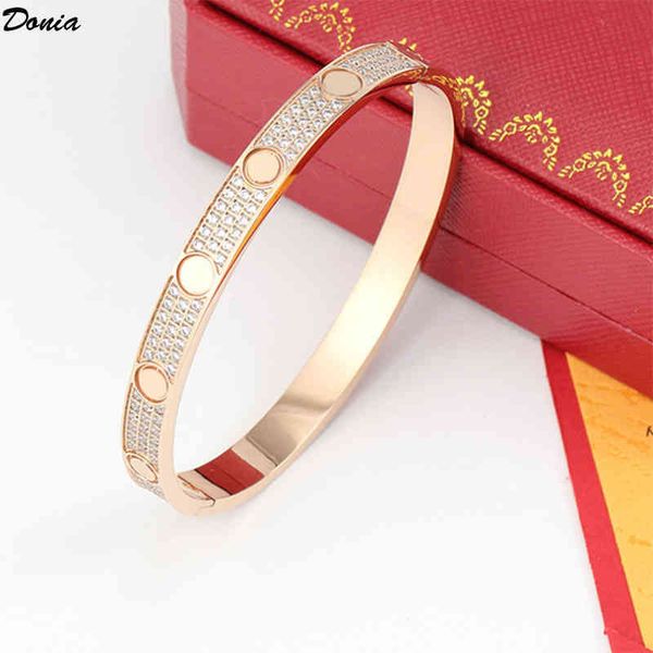 luxury carti er donia jewelry luxury bangle buckle exaggerated nail pattern titanium steel micro-inlaid zircon european and american fashion, Silver
luxury carti er donia jewelry luxury bangle buckle exaggerated nail pattern titanium steel micro-inlaid zircon european and american fashion, Silver
