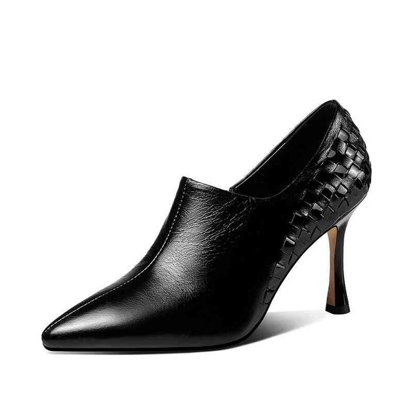 dress shoes leather shoes autumn and winter women's pointed thin heels zipper cowhide wove woven single women bkvr, Black
dress shoes leather shoes autumn and winter women's pointed thin heels zipper cowhide wove woven single women bkvr, Black
