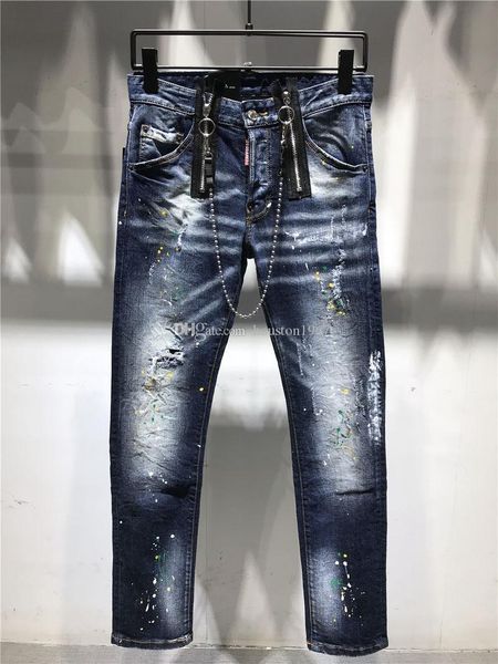 fashion men guy d2 quality designer dsq denim cool dsquare embroidery pants jeans holes new trousers italy si 2 s s dqb, Blue
fashion men guy d2 quality designer dsq denim cool dsquare embroidery pants jeans holes new trousers italy si 2 s s dqb, Blue