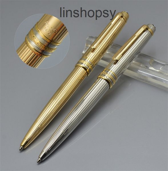 luxury 163 metal ballpoint pen with serial number stationery silver gold line carving m b writing ink pens, Blue;orange
luxury 163 metal ballpoint pen with serial number stationery silver gold line carving m b writing ink pens, Blue;orange