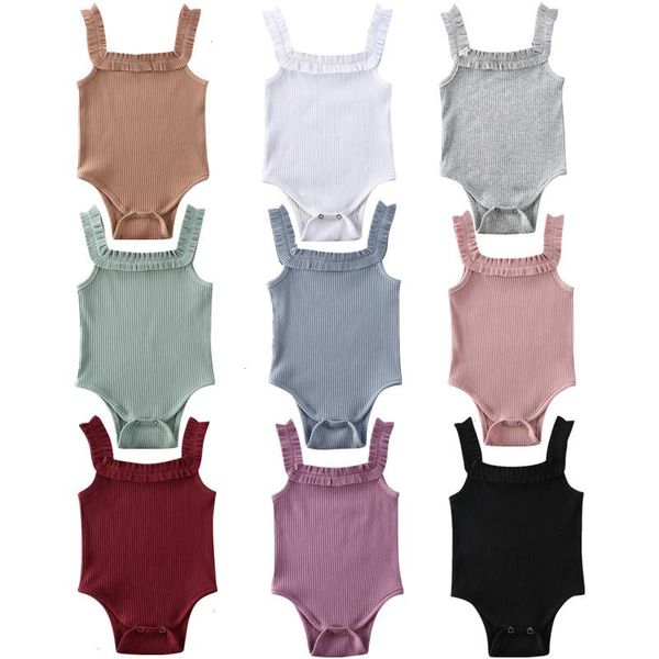 baby summer clothing newbown girl rompers sleeveless cotton bodysuit ribbed ruffled jumpsuits solid playsuits 3m-24m, Blue
baby summer clothing newbown girl rompers sleeveless cotton bodysuit ribbed ruffled jumpsuits solid playsuits 3m-24m, Blue
