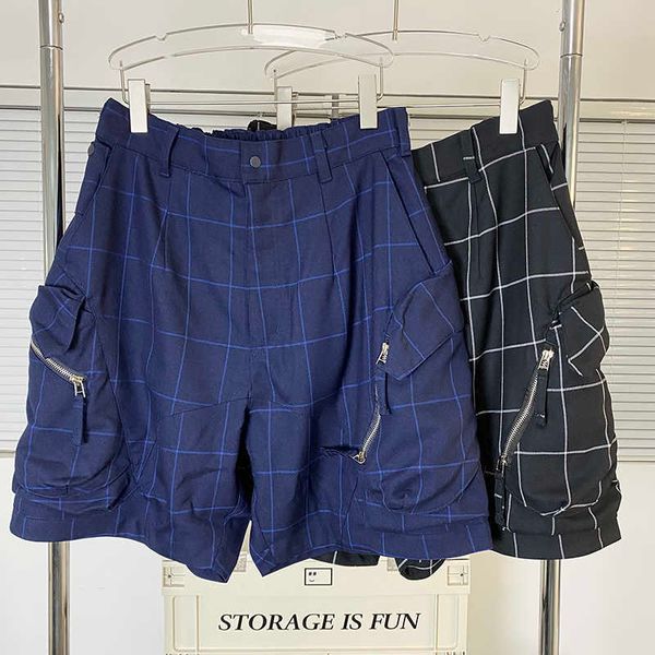 men's shorts ro european and american high street hip hop fashion plaid shorts dark department large pocket loose casual function pants, White;black
men's shorts ro european and american high street hip hop fashion plaid shorts dark department large pocket loose casual function pants, White;black