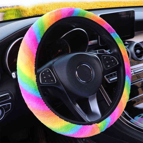1pc multicolor plush women car steering wheel cover no inner ring elastic band grip cover for 37-38 cm 14.5-15 m size warm soft y220422
1pc multicolor plush women car steering wheel cover no inner ring elastic band grip cover for 37-38 cm 14.5-15 m size warm soft y220422