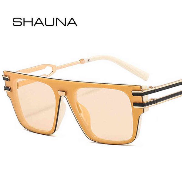 

sunglasses shauna fashion square women retro gradient shades uv400 men rivets decoration trending blue purple sun glasses 220322, White;black