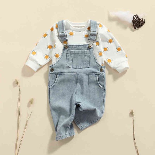 wallarenear 0-4years toddler baby boy girl 2pcs autumn long sleeves suspender jeans sun print adjustable length pocket aa220316, White
wallarenear 0-4years toddler baby boy girl 2pcs autumn long sleeves suspender jeans sun print adjustable length pocket aa220316, White