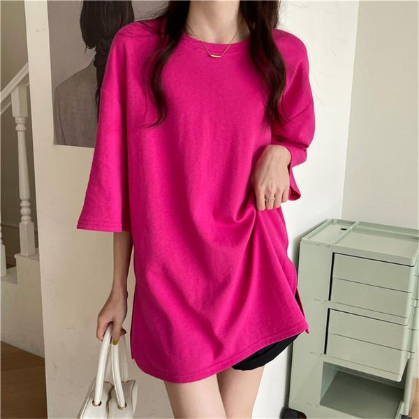 women's t-shirt 6 colors women tees summer lazy style solid cotton mid-length 2022 fashion loose all match casual t-shirtswomen, White
women's t-shirt 6 colors women tees summer lazy style solid cotton mid-length 2022 fashion loose all match casual t-shirtswomen, White