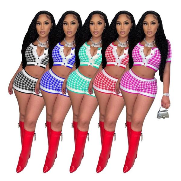 plaid print short sets short sleeve tracksuits for women summer sweat outfits crop cardigans mini shorts girls vacation party wear 7250, Gray
plaid print short sets short sleeve tracksuits for women summer sweat outfits crop cardigans mini shorts girls vacation party wear 7250, Gray