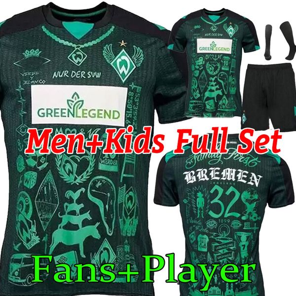 21 22 23 werder bremen special soccer jerseys 2022 2023 how deep is your love ducksch bittencourt friedl veljkovic schmid agu jersey footbal, Black;yellow
21 22 23 werder bremen special soccer jerseys 2022 2023 how deep is your love ducksch bittencourt friedl veljkovic schmid agu jersey footbal, Black;yellow